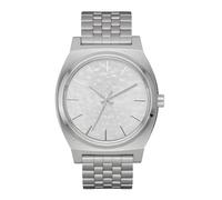Nixon Herren Armbanduhr TIME Teller mit silberfarbigem Edelstahlarmband, 10 Bar, Gehäusedurchmesser: 41 mm, A1369-5354-00