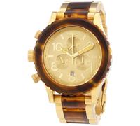 Nixon Herren-Armbanduhr XL 42-20 Chrono Gold/Molasses Chronograph Quarz Verschiedene Materialien A0371424-00