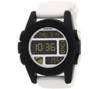 Nixon Herren-Armbanduhr XL The Unit White/Black Digital Quarz Silikon A197127-00