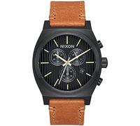 Nixon Herren Chronograph Quarz Uhr mit Leder Armband A1164-2664-00