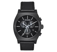 Nixon Herren Chronograph Quarz Uhr mit Leder Armband A1164-756-00