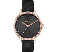 NIXON KENSINGTON LEATHER Uhr rose gold/black