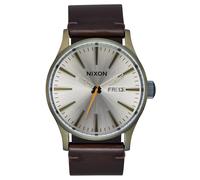 Nixon Unisex Analog Japanisches Quarzwerk Uhr mit Leder Armband A105-5093-00