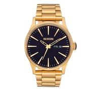 Nixon Sentry SS Herren Uhr Analog Edelstahl Gold-Indigo 42mm, Wasserdichtigkeit: 10 Bar, A356-2033-00