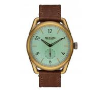 Nixon The C39 Leather Brass Green Crystal Brown Herrenuhr (A4592223)