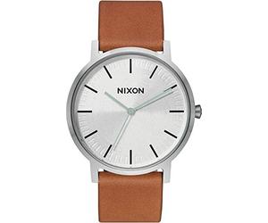 Nixon The Porter Herren Uhr analog Quarzwerk mit Leder Armband A10582853