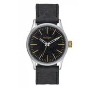 Nixon The Sentry 38 Leather Black Brass (A3772222)