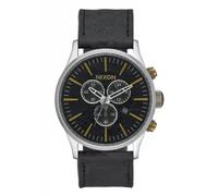 Nixon The Sentry Chrono Leather Black Brass (A4052222)