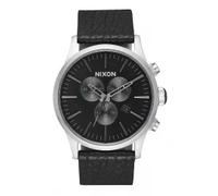 Nixon The Sentry Chrono Leather Black / Gunmetal / Black (A4052788)