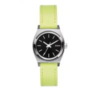 Nixon The Small Time Teller Leather Navy Neon Yellow Damenuhr (A5092080)