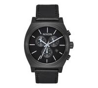 Nixon The Time Teller Chrono Leather All Black / White (A1164-756)