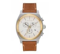 Nixon The Time Teller Chrono Leather Gold / Cream / Tan (A1164-2548)