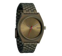 NIXON Time Teller A045 - 100 m wasserdichte Herren-Armbanduhr, analog, modische Uhr (37 mm Zifferblatt, 19,5 mm-18 mm Edelstahlband), Dark Olive/Dark Olive, 37mm, Zeitanzeige