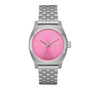 Nixon Time Teller Armbanduhr für Damen in der Farbe Silber mit Armband aus Edelstahl, Wasserdichtigkeit: 10 bar, Gehäusedurchmesser: 32,5 mm, A1130-2719-00