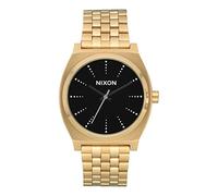 Nixon Time Teller Herrenuhr Analog Quarz mit Edelstahl Armband Gold / Schwarz / Silber