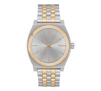 Nixon Time Teller Herrenuhr Analog Quarz mit Edelstahl Armband Silber / Gold