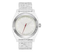 Nixon Time Teller OPP Unisex Armbanduhr aus recyceltem Kunststoff und Silikon in der Farbe Vanilla Speckle, 39,5mm, Wasserdichtigkeit: 10Bar, A1361-5135-00