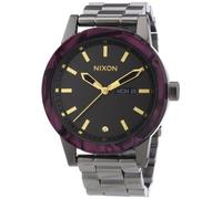 Nixon Unisex-Armbanduhr The Spur Gunmetal/Velvet Analog Quarz Edelstahl A2631345-00