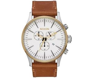 Nixon Unisex Erwachsene Armbanduhr Chronograph Quarz Leder A405-2548-00