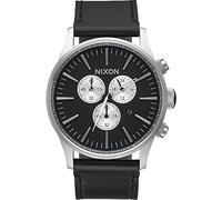 Nixon Unisex Erwachsene Chronograph Quarz Uhr mit Leder Armband A405-000-00