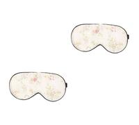 NIYANGLE 1 Stück Silk Eye Cover mit Floralem Schlafmaske für Dunklen Schlaf Komfortabel und Atmungsaktiv für Reisen Hause Sorgt für Erholsamen Schlaf Licht