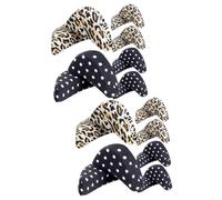 NIYANGLE 12paare Schuhfüllstoffe Unisex Atmungsaktive Weiche Zehenpolster Für Große Schuhe Lösung Für High Heels Und Alltagsschuhe Mit Weißen Punkten Leopardenmuster