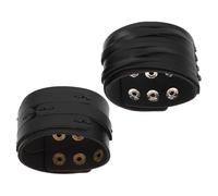 NIYANGLE 2 Stück Coole Armbänder für Herren aus Pu Leder Breites Punk Armband mit Nieten Stabil und Einfach zu Kombinieren für Alltag und Freizeit