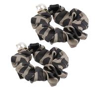 NIYANGLE 2 Stück Große Elastische Haargummis für Damen Niedliche Haarbänder für Haartypen Täglichen Gebrauch und Besondere Anlässe Schwarz