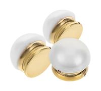 NIYANGLE 3 Stück Magnetische Perlen Broschen mit Sicherheitsnadel Ersatzknöpfe für Blusen und Jeans Kompakte Anstecknadeln für Empfindliche Kleidung und Reisen