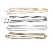 NIYANGLE 4 Stück Metall Kettenriemen Schultertaschen Verlängerung Riemen Ersatz für Handtaschen Crossbody mit Glatter Oberfläche zum Schutz der Kleidung und Dekorativem Anhänger