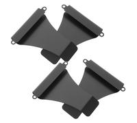 NIYANGLE 4 Stück Pack Schwarze Metall Geldklammern Herren Schlanker Kartenhalter mit Sicherer Klemme für Bargeld Visitenkarten und Ausweise Kompakt für Büro Reise und Alltag