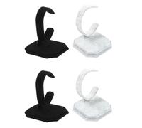 NIYANGLE 4 Stück Uhrenständer aus Schwarzem Flanell mit Elegantem Design Robuster Uhrenhalter für Armbanduhren zur Stilvollen Präsentation und Aufbewahrung