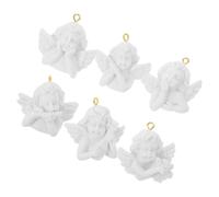 NIYANGLE 6stücke Engel Anhänger aus Kunstharz Diy-miniaturfiguren Charm Anhänger für Schmuckherstellung zum Selbermachen und Accessoires