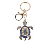 NIYANGLE Blauer aus Legierung und Strass Schlüsselanhänger Schildkröten mit Leichtem Design und Sicherem Verschluss für Damen und Mädchen zum