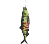 NIYANGLE Fischform Federmäppchen mit Reißverschluss Polyester-stiftebeutel Realistische Fisch-stiftetasche Kosmetiktasche Praktisches Etui für Schreibwaren Make-up und Kleine Gegenstände
