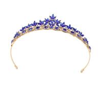 NIYANGLE Leaf-förmiges Braut-stirnband mit Strass Handgefertigte Metallische und Funkelnde Kristalle Vielseitiger Haarschmuck für Hochzeit Brautfrisur Geburtstags Festtags-accessoire