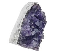 NIYANGLE Natürlicher Amethyststein Anhänger DIY Schmuckanhänger Kristall Cluster für Halsketten und Armbänder Einzigartiger Schmuckcharme Leichter Anhänger für Frauen Feng Shui Accessoire