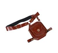 NIYANGLE Retro Bauchtasche Mittelalterliche Hüfttasche aus Kunstleder Kleine Gürteltasche im Wikingerstil Outdoor-wandertasche Mittelalterliches Accessoire für Festivals und Kostüme