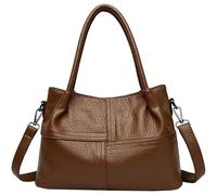 NIYUT Bolso Bandolera Mujer Bolsos Mujer de Cuero PU Casual Bolso Shopper Bolso de Hombro Bolsa Tote Gran Café