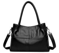 NIYUT Bolso Bandolera Mujer Bolsos Mujer de Cuero PU Casual Bolso Shopper Bolso de Hombro Bolsa Tote Gran negro