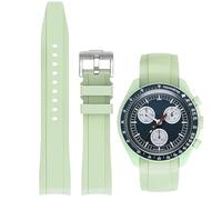 Niziruoup Silikon Armband für Omega x Swatch MoonSwatch/Rolex Uhr,Gebogenes Weiches Silikon Gummi Armband Omega x Swatch MoonSwatch Speedmaster Ersatzband Uhrenarmbänder Kautschuk 20mm