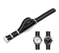 Niziruoup Uhrenarmbänder Elastisches Nylon Französischer Fallschirm NATO Nylon Einteiliges Militärersatzband für Männer Frauen Gebürsteter Edelstahl Schnalle Uhrenarmband 18mm 20mm 22mm