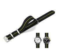 Niziruoup Uhrenarmbänder Elastisches Nylon Französischer Fallschirm NATO Nylon Einteiliges Militärersatzband für Männer Frauen Gebürsteter Edelstahl Schnalle Uhrenarmband 18mm 20mm 22mm