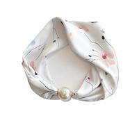 NJIEzhao Magnetverschluss Schal Damen Frühling Herbst Kleines Quadrat Krawatte Hemd Schlüsselbein Hals Dekor Quadratischer Schal mit magnetischer Schnalle(Color 44)