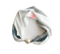 NJIEzhao Magnetverschluss Schal Damen Frühling Herbst Kleines Quadrat Krawatte Hemd Schlüsselbein Hals Dekor Quadratischer Schal mit magnetischer Schnalle(Color 29)