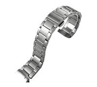 NKCVEZBW 19 mm, 20 mm, 21 mm, gebogenes Uhrenarmband, kompatibel mit Omega Seamaster AT150, 41 mm Aqua Terra Edelstahlarmband, massives Metall-Uhrenarmband(Silver Matte,21mm)