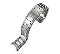 NKCVEZBW 19 mm, 20 mm, 21 mm, gebogenes Uhrenarmband, kompatibel mit Omega Seamaster AT150, 41 mm Aqua Terra Edelstahlarmband, massives Metall-Uhrenarmband(Silver Bright,21mm)