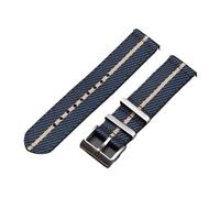 NKCVEZBW 20-22 mm Nylonband, kompatibel mit Tudor, kompatibel mit Omega-Uhrenarmband, gewebtes Canvas-Gewebe, kompatibel mit Schnellverschluss-Sportarmband für Herren (B-BL)
