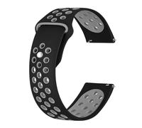 NKCVEZBW Atmungsaktives und wasserdichtes Silikonarmband mit Löchern, 18 mm, 20 22 breit, geeignet for Damen Herren, schnell abnehmbar(22mm)