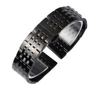 NKCVEZBW Edelstahl-Uhrenarmband, kompatibel mit Tissot, Citizen, Longines und Uhrenarmbändern in den Breiten 12/14/16/18/19/20/22/24 mm(Black,24mm)